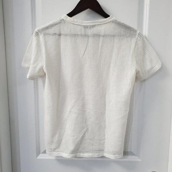 Aritzia white mesh T shirt. - Picture 2 of 6